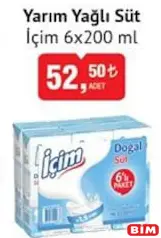 İÇİM YARIM YAĞLI SÜT 6X200 ML